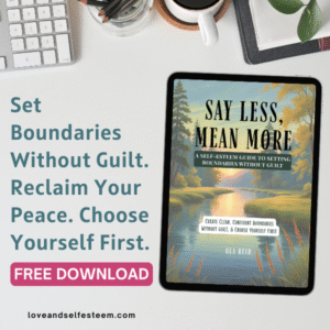 Download the free workbook Say Less, Mean More, your guide to protecting your peace and speaking up without apology, Ola Reid, 2025